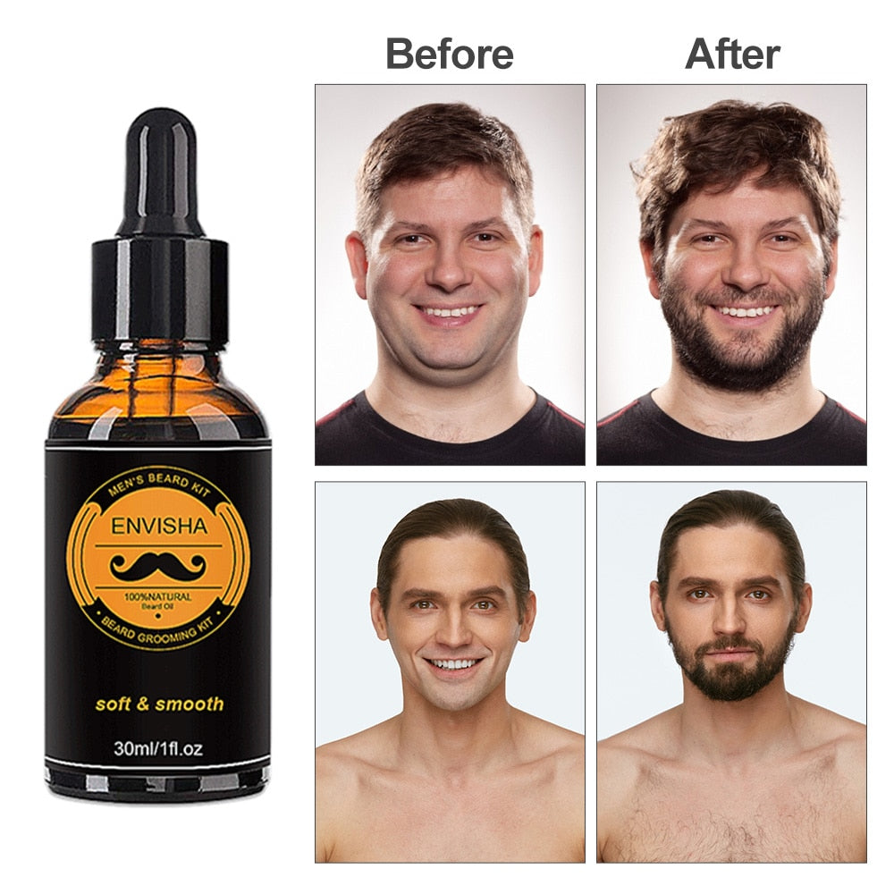 Beard Growth Kit For Men Hair Enhancerbeard Essential Oil